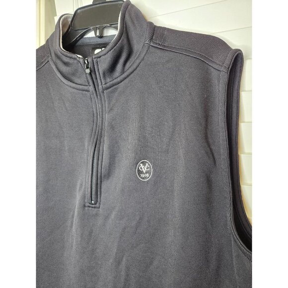 FootJoy Vest Mens L FJ Half-Zip Golf Black Embroidered Logo Lightweight Comfort - Picture 4 of 6
